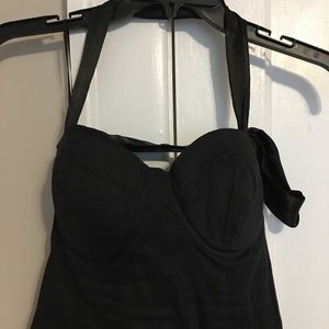 Black Corset Dress with Ribbon